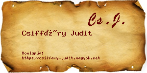 Csiffáry Judit névjegykártya