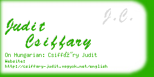 judit csiffary business card